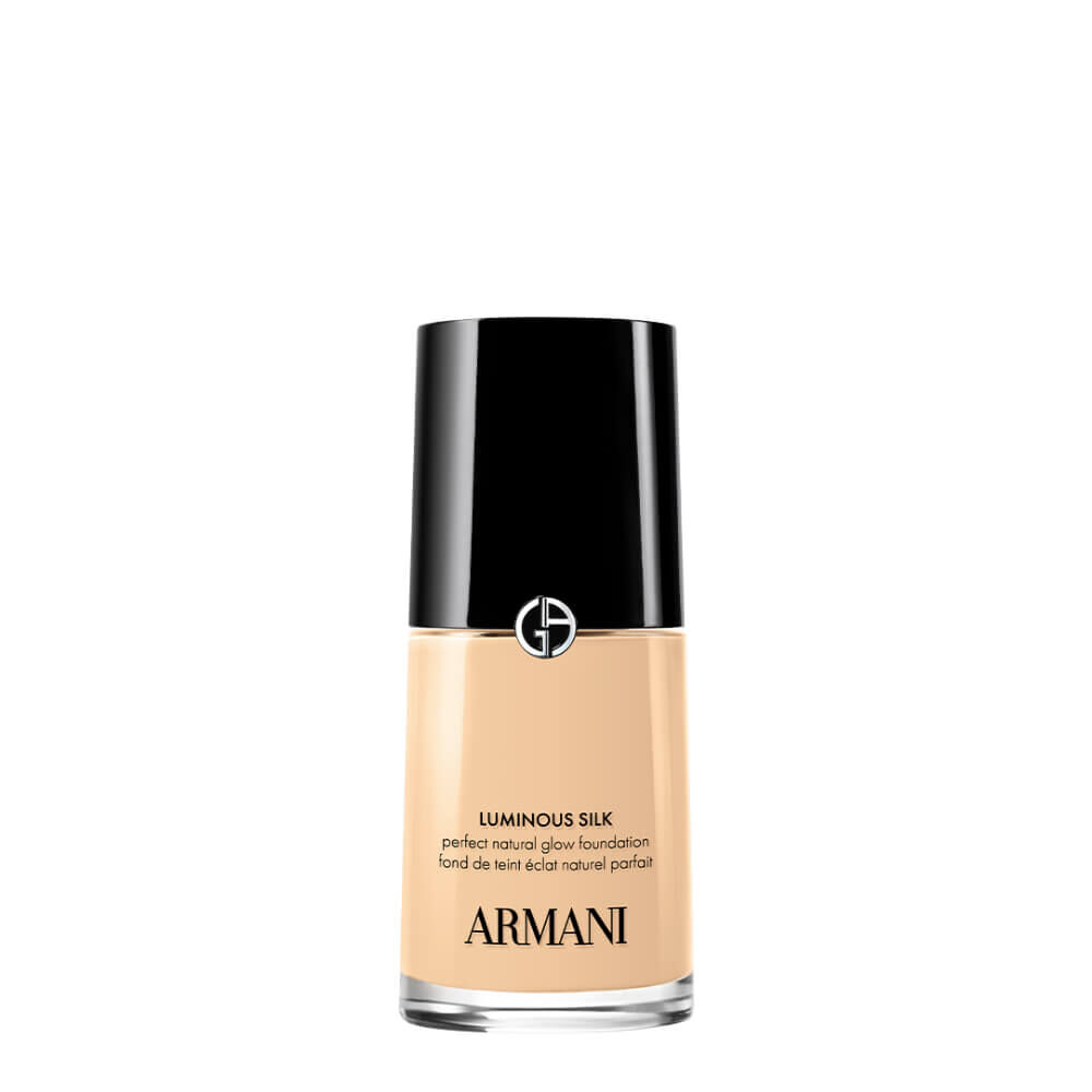 A bottle of Armani LUMINOUS SILK PERFECT NATURAL GLOW FOUNDATION.