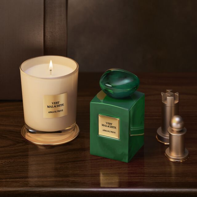 ARMANI/PRIVE VERT MALACHITE & CANDLE DUO